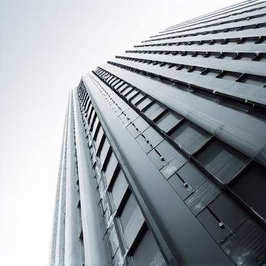 Striking view of a modern building's facade.